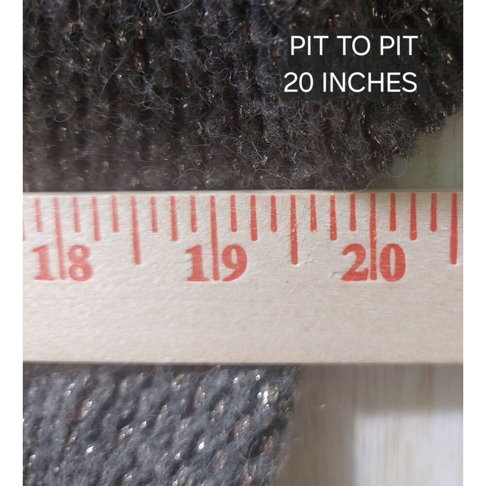 Eileen Fisher Open Front Gray Metallic Alpaca/Wool Blend Cardigan Sweater Large - Picture 6 of 8